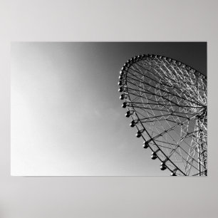 Poster Ferris Wheel in Black and White