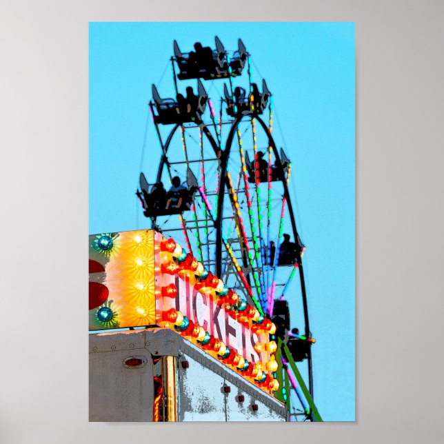 Poster Ferris Wheel na Feira do Condado (Frente)