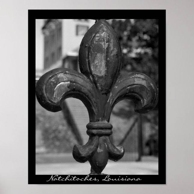 Póster Ferro Fleur de lis Natchitoches (Frente)