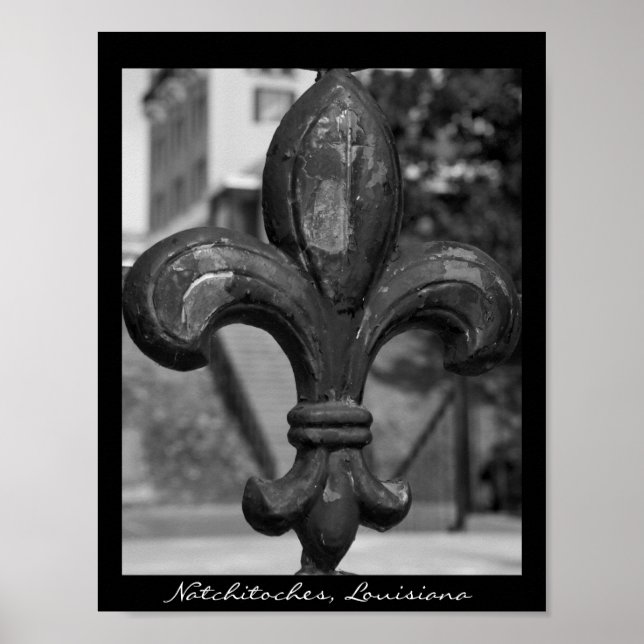 Póster Ferro Fleur de lis Natchitoches (Frente)