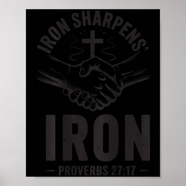 Poster Ferro Sharpens Ferro Proverbs 27 7 Christian G (Frente)
