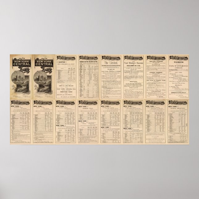 Poster Ferrovia Central de Nova Iorque e Rio Hudson 2 (Frente)