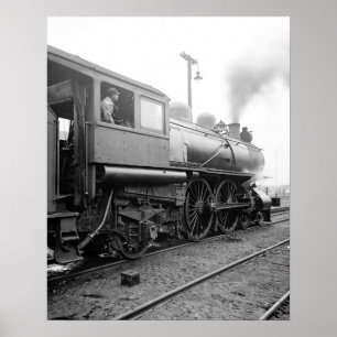 Póster Ferrovia Michigan Central, 1904. Foto Antiga