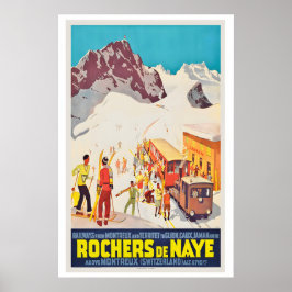 Poster Ferrovia Montreux Glion Rochers-de-Naye Suíça