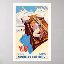 Poster Ferrovia Suíça MOB Montreux Oberland Bernois