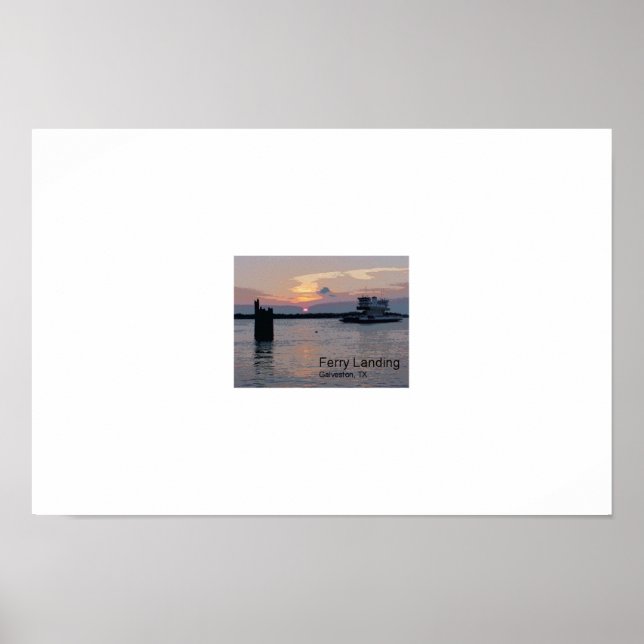 Póster Ferry Landing, Galveston TX (Frente)