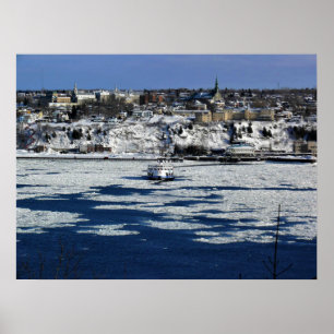 Poster Ferry no Santo do rio Lawrence, Quebec