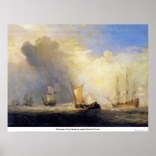 Poster Ferryboats de Rotterdam por Joseph Mallord Turner