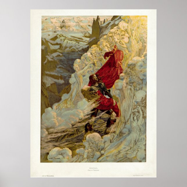 Poster Fervaal Antigo, uma ópera por Vincent d'Indy (Frente)