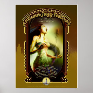 Póster Fest 2007 do jazz do outono da praia de Rehoboth