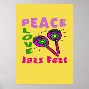 Póster Fest do jazz do amor da paz