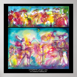Poster FESTA À FANTASIA, Máscaras de Carnaval, Dança, Mús