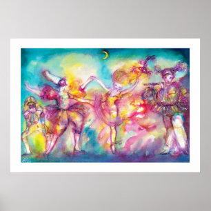 Póster FESTA À FANTASIA, Máscaras de Carnaval, Dança, Mús