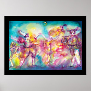 Poster FESTA À FANTASIA,Máscaras de Carnaval,Dança,Música