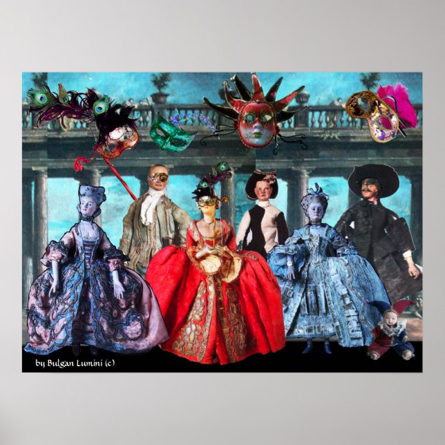 POSTER FESTA ANTIQUA ITALIANA DE COSTUME MASCARADA DE BOM (Frente)