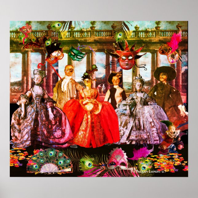 POSTER FESTA ANTIQUA ITALIANA DE COSTUME MASCARADA DE BOM (Frente)