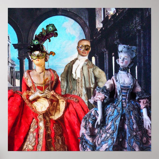 POSTER FESTA ANTIQUA ITALIANA DE COSTUME MASCARADA DE BOM (Frente)