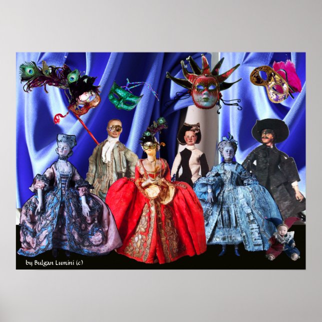 POSTER FESTA ANTIQUA ITALIANA DE COSTUME MASCARADA DE BOM (Frente)