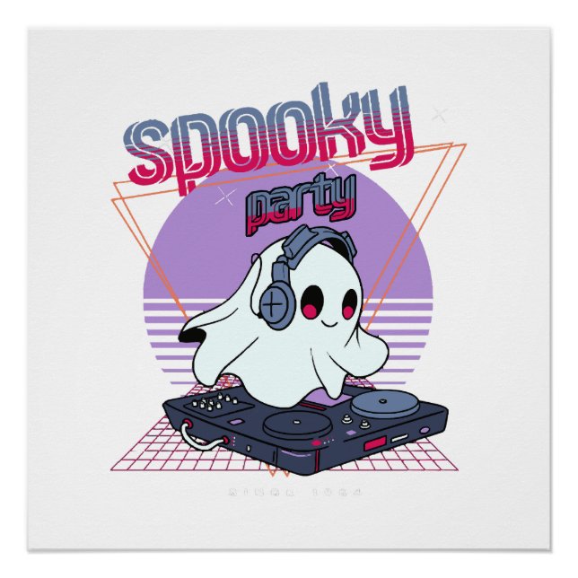 Póster Festa Assustadora de Halloween (Frente)