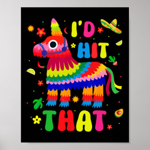 Poster Festa Cinco De Maio Eu Acertaria Aqueles Pinatas M
