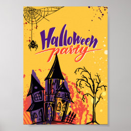 Poster Festa Colorida Abstrata de Halloween