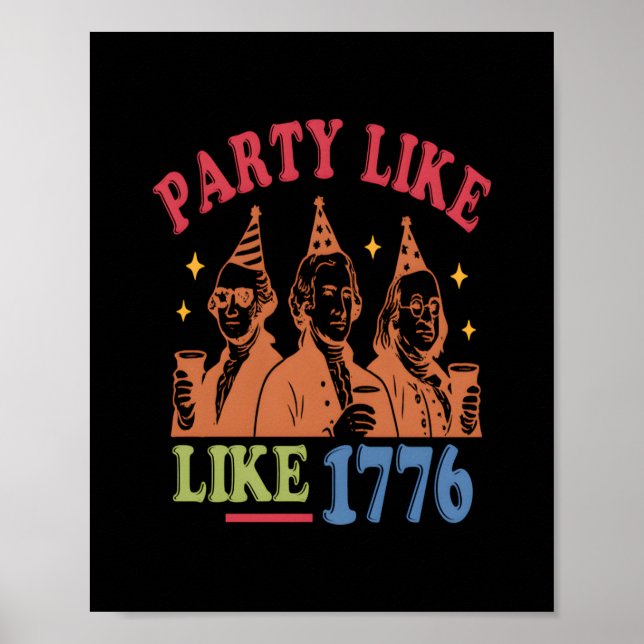 Poster Festa Como 1776 Retro Vintage (Frente)