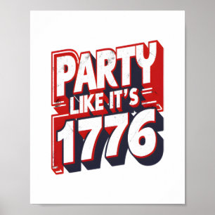 Poster Festa como se fosse uma citação engraçada de 1776