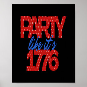 Poster Festa como se fosse uma citação engraçada de 1776