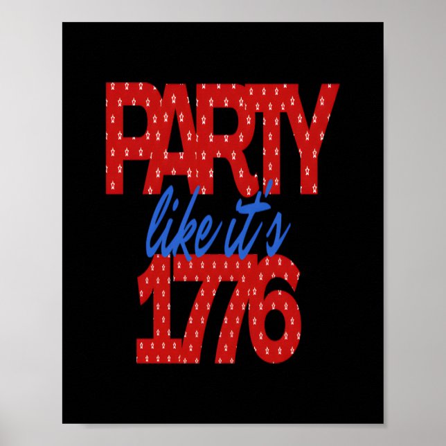Poster Festa como se fosse uma citação engraçada de 1776 (Frente)