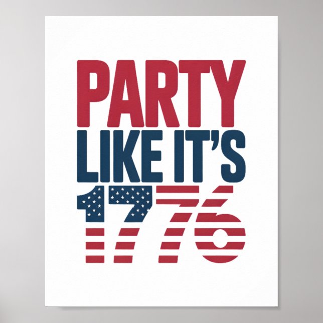 Poster Festa como se fosse uma citação viral de 1776 (Frente)