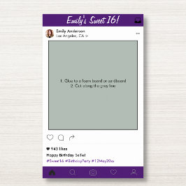 Póster Festa de 16 Anos Quadro de Foto Booth de Propagand