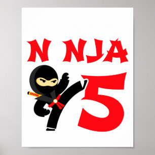 Poster Festa de Aniversário de 5 Anos de Karate Ninja Inf