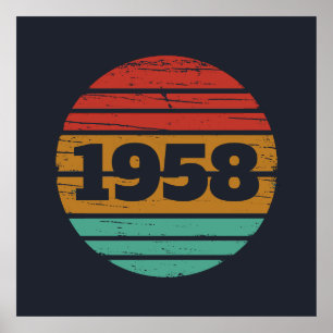 Poster Festa de aniversário de 65ª safra personalizada