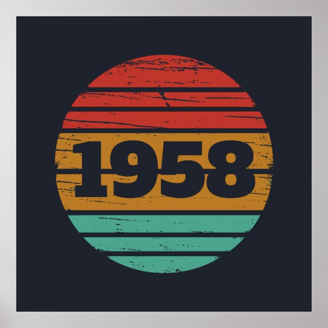 Poster Festa de aniversário de 65ª safra personalizada (Frente)