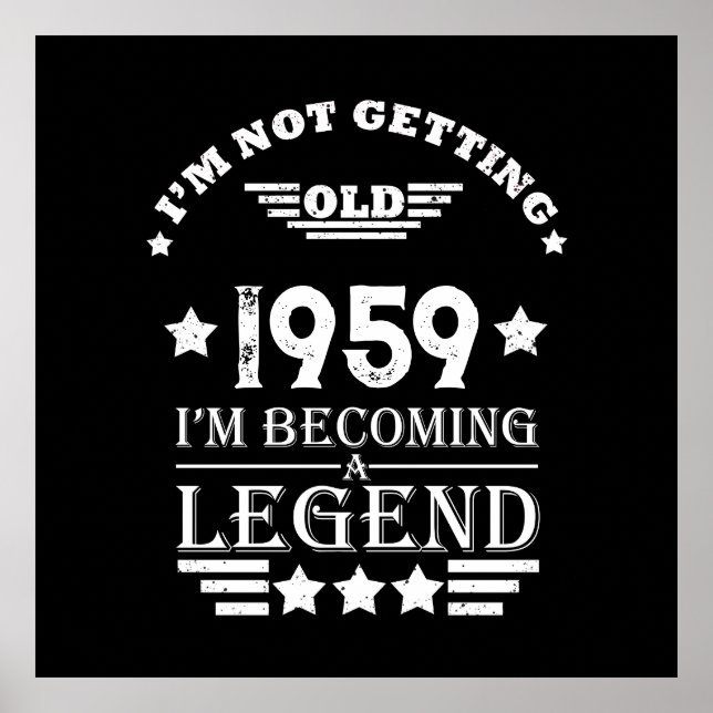 Poster Festa de aniversário de 65ª safra personalizada (Frente)