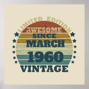 Poster Festa de aniversário de 65ª safra personalizada