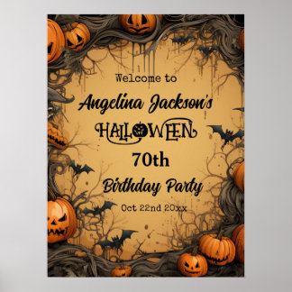 Poster Festa de Aniversário de 70 anos de Halloween Bem-v