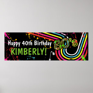 Póster Festa de Aniversário de 80 anos Evento Banner Colo