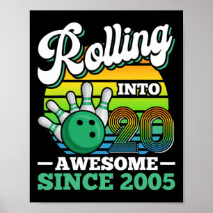 Poster Festa de Aniversário de Boliche Fazendo 20 Anos 20