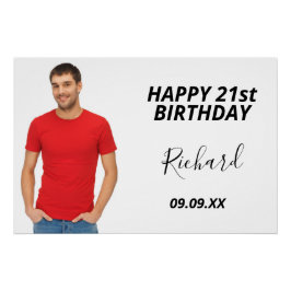 Póster Festa de aniversário de cara