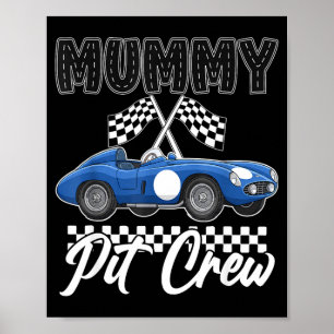 Poster Festa de aniversário de carro de corrida família m