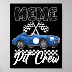 Poster Festa de aniversário de carro de corrida família m