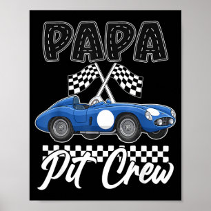 Poster Festa de aniversário de carro de corrida família p