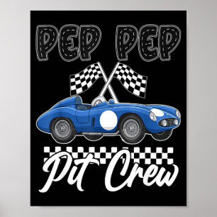 Poster Festa de aniversário de carro de corrida família p