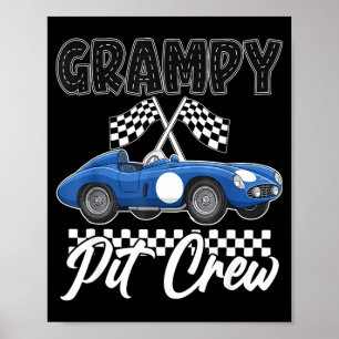 Poster Festa de aniversário de corrida de carros família 