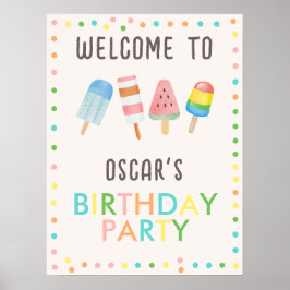 Poster Festa de Aniversário de criança de Encerramento e