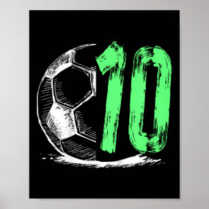Poster Festa de aniversário De Futebol De 10 Anos