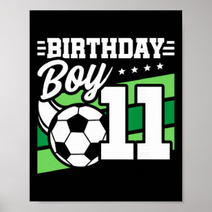 Poster Festa de Aniversário de Futebol - Menino de 11 Ano
