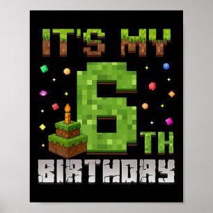 Poster Festa de Aniversário de Menino É Meu 6º Aniversári