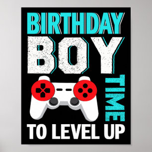 Poster Festa de Aniversário de Vídeo Game para Menino